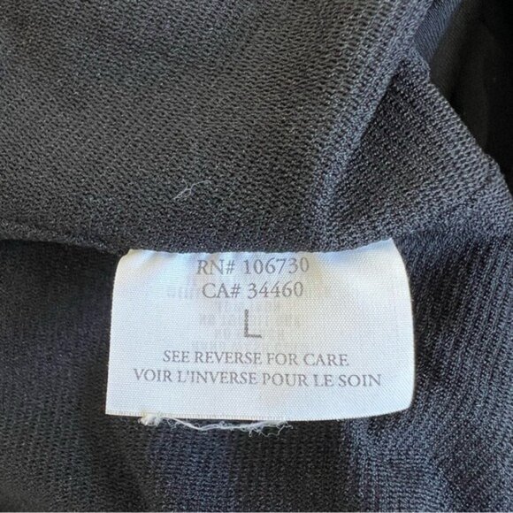 Vince Sleeveless Twist Round Neck Shift Dress In Black - L - Picture 6 of 6